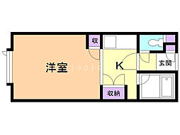 ベスパ芦野パート1 ワンルームの間取図画像