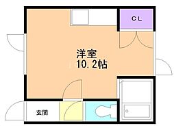 ハイツトマト ワンルームの間取図画像
