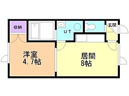 フェリス 1LDKの間取図画像
