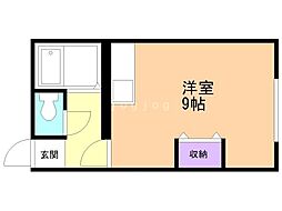 ドミールラン ワンルームの間取図画像