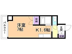 WINDIA仲浜 1Kの間取図画像