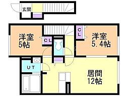 ETERNITYGRACE 2LDKの間取図画像