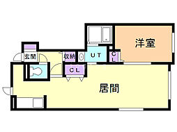 ベル・アンジュ 1LDKの間取図画像