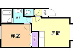 ハイツハイグレード 1DKの間取図画像