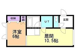 アーバンヒルズ 1LDKの間取図画像
