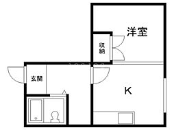 ドミールラン ワンルームの間取図画像