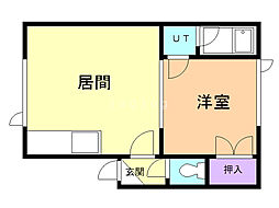 アイ・ホーム 1DKの間取図画像