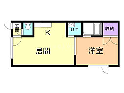 リベルテ 1LDKの間取図画像