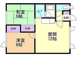 アルプス1号 2LDKの間取図画像