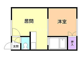 ハイムきもと 1DKの間取図画像