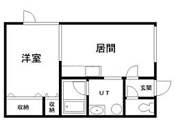 ドリーム 1DKの間取図画像