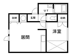 ソフィア鶴野1 1LDKの間取図画像