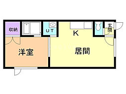 リベルテ 1LDKの間取図画像