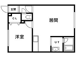 パルフェ 1LDKの間取図画像