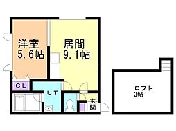 アーバンエステート昭和 1LDKの間取図画像