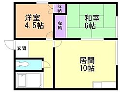 ハイツK・I 2LDKの間取図画像