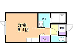 トゥールモンド ワンルームの間取図画像