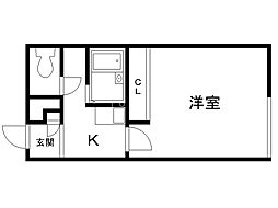レオパレスウィン2 1Kの間取図画像