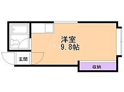 コーポ貝塚 ワンルームの間取図画像
