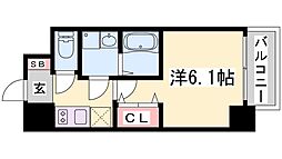 レオンコンフォート神戸駅前 10階1Kの間取り