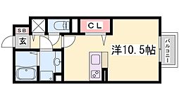 HITOMI　DORMITORY 2階ワンルームの間取り