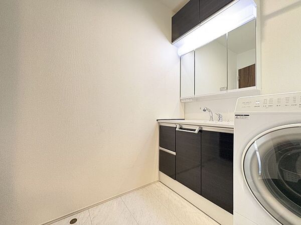 洗面所の床下収納は、洗剤やシャンプーなどの日用品のストックの収納に便利です。