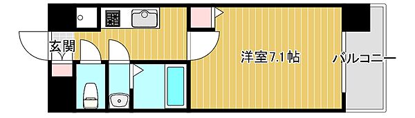 レオンコンフォート難波サウスゲート 607｜大阪府大阪市浪速区日本橋西1丁目(賃貸マンション1K・6階・24.80㎡)の写真 その2