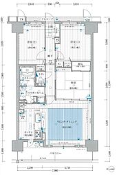 エステムコート香里園 3LDKの間取り