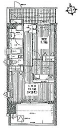 KAISEI大手前 1LDKの間取り