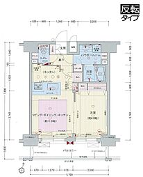 プレサンス梅田北デイズ 1LDKの間取図画像