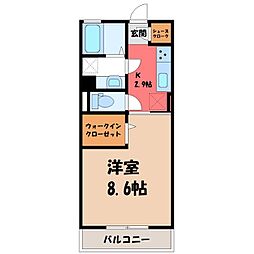 ジュール・シャン 1Kの間取図画像