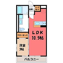 BizSTAY古河 1LDKの間取図画像