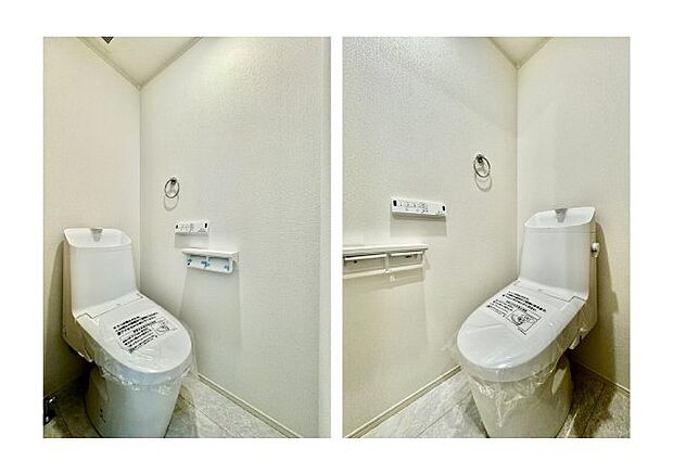 【トイレ×2】　温水洗浄便座機能付きトイレ。温水洗浄便座は清潔にお使いいただくための大切なアイテムです。