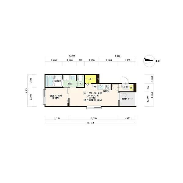 AYANA Residence 東海通 ｜愛知県名古屋市港区七番町４丁目(賃貸アパート1LDK・3階・30.88㎡)の写真 その2