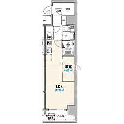 NorthGrande栄生 10階1SLDKの間取り