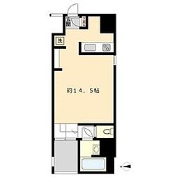 S-FORT六番町 8階ワンルームの間取り