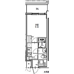 S-RESIDENCE金山epure 4階1Kの間取り