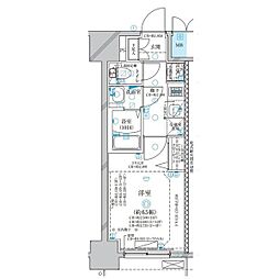 ディアレイシャス名古屋太閤通 5階1Kの間取り