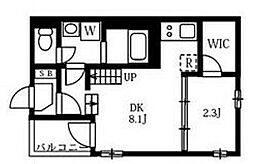 ハーモニーテラス野田II 3階1LDKの間取り