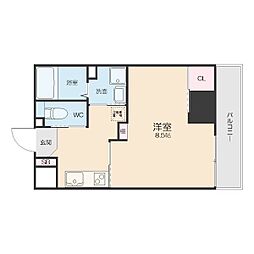 Field Village Hirosumi 1階1Kの間取り