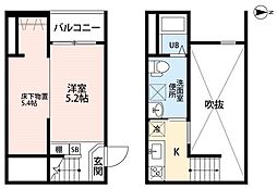ルミエール十一番町 2階1SKの間取り