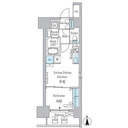 ヒヴィ・カーサ名駅西 7階1LDKの間取り