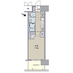 パルティール笠寺 10階1Kの間取り