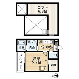 Sunlit garden 1階1Kの間取り