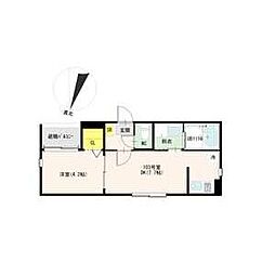 (仮称)西又兵ヱ町二丁目 1DKの間取図画像