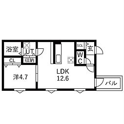 Courage宝生町 2階/-