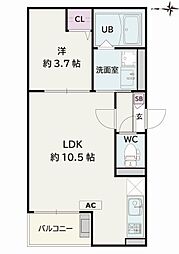Jack hachikenI 1LDKの間取図画像