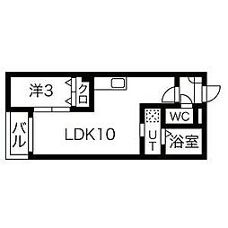 Warrenshibata1 1LDKの間取図画像