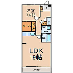 ソーラスフロント富船北棟 1LDKの間取図画像