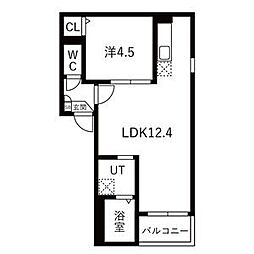 Jack miyoshiV 1LDKの間取図画像